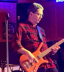 Paul Karnafel performing at The Frisco Bar.